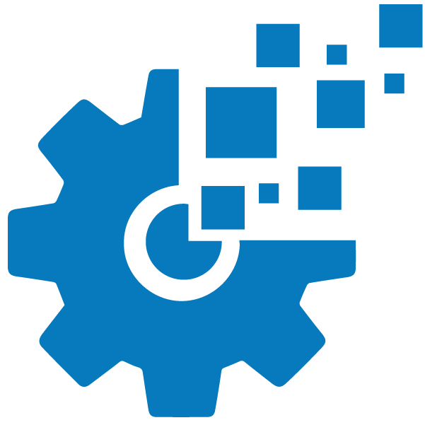 Blue gear icon